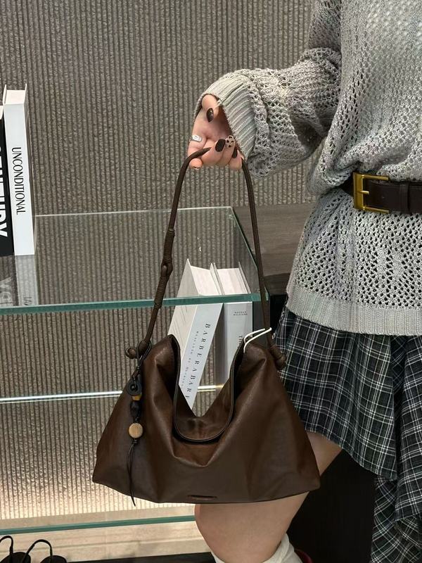 2025高级感复古软皮通勤包休闲简约休闲百搭松弛感单肩腋下包潮流|undefined