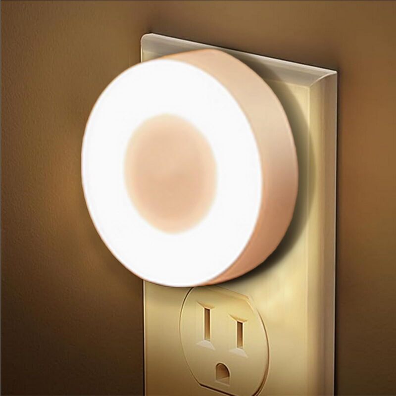 Cross-Border Led Night Light with Automatic Sensor Plug-In Wall Lamp Energy Saving for Bedroom Corridor Nursery Bathroom