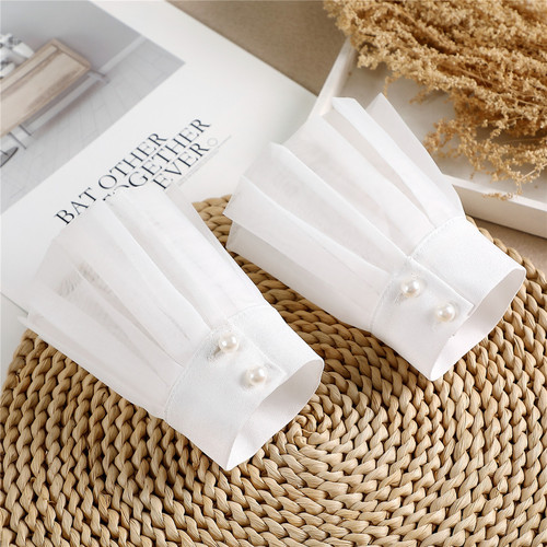 Mesh lace accessories, lace temperament, small fragrance, three-dimensional lace, decorative cuffs, fake collar