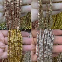 跨境热卖电镀黑胆石竹节散珠串珠 diy饰品手链项链吊坠配件批发