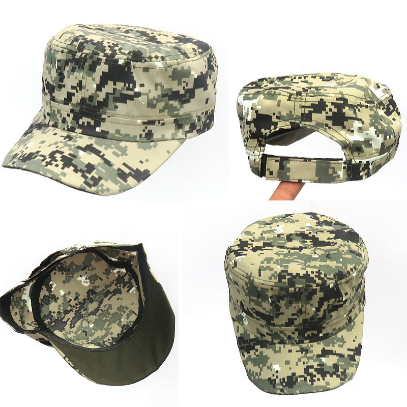 Camouflage flat cap logo outdoor student military training cap spring and summer travel leisure sun hat a generation of hair