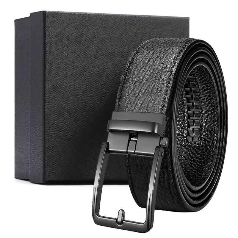 Leather universal belt, (Physicals), wave pattern, cowhide, high-quality style
