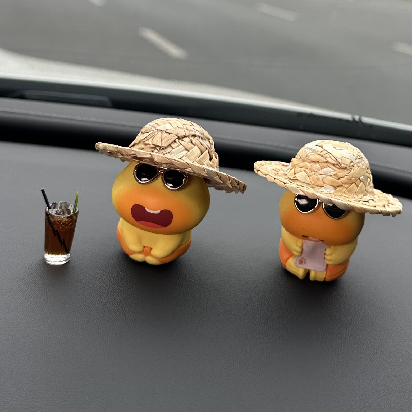Capybara Lulu Car Screen Decoration, Center Console Healing Ornament, Car Interior Decoration, Car Ornament