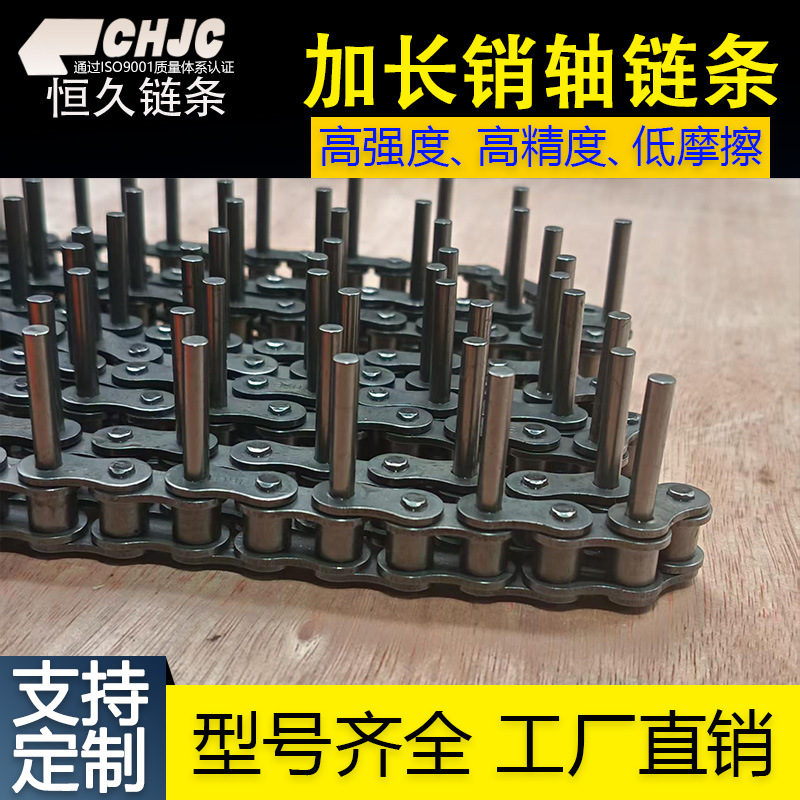 定制工业传动加长销轴运输链条3分06C包装机链条4分08B 10A 12A