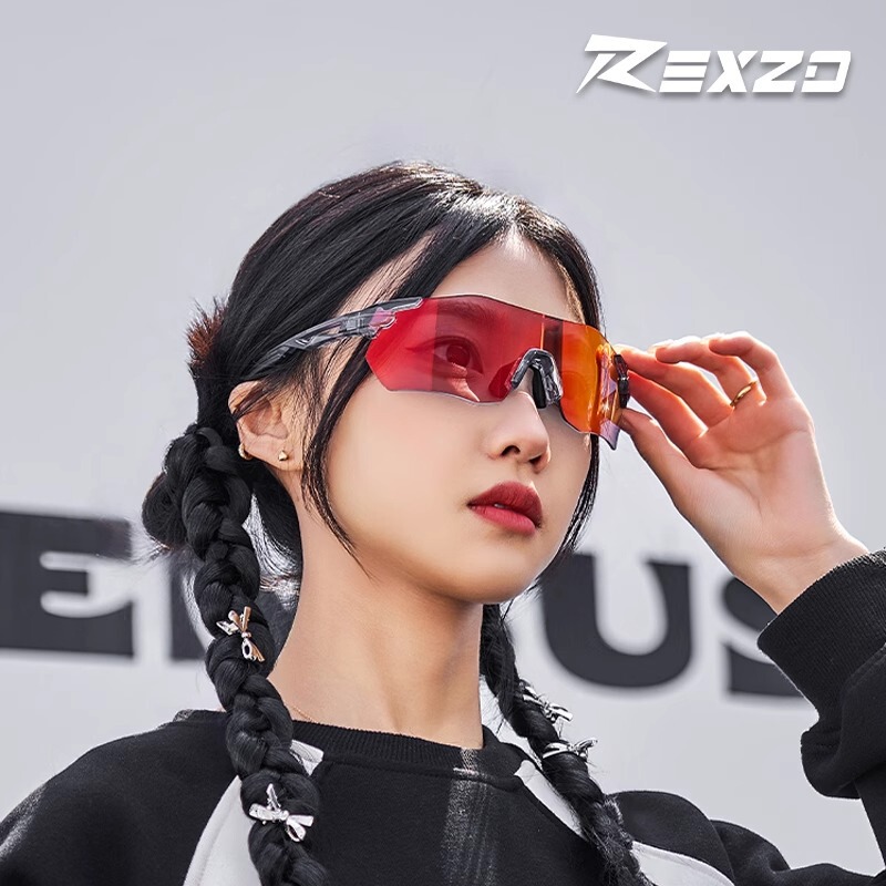 REXZD プロフェッショナルランニングメガネマラソン変色アウトドアスポーツサイクリングゴーグルハイキング男性と女性潮 RD04|undefined