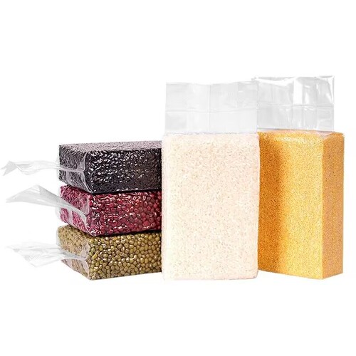 Nylon rice brick vacuum bag yellow green beans five-grain bag 1 pound 2 pounds 3 pounds 5 pounds transparent rice vacuum bag
