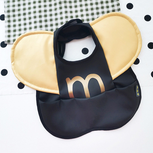 New children's smock eating bib angel wings baby bib PU waterproof bib baby reverse dressing wholesale