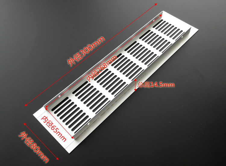 Fábrica al por mayor de aleación de aluminio red de ventilación rectangular armario ventilación de ventilación de ventilación de ventilación multipropósito