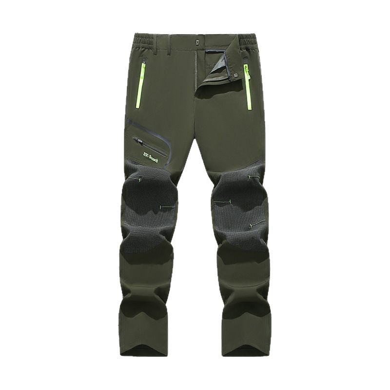 Pantalones largos de secado rápido para hombre, pantalones deportivos para senderismo, resistentes al viento y a la lluvia, holgados, informales y cómodos, para primavera y otoño