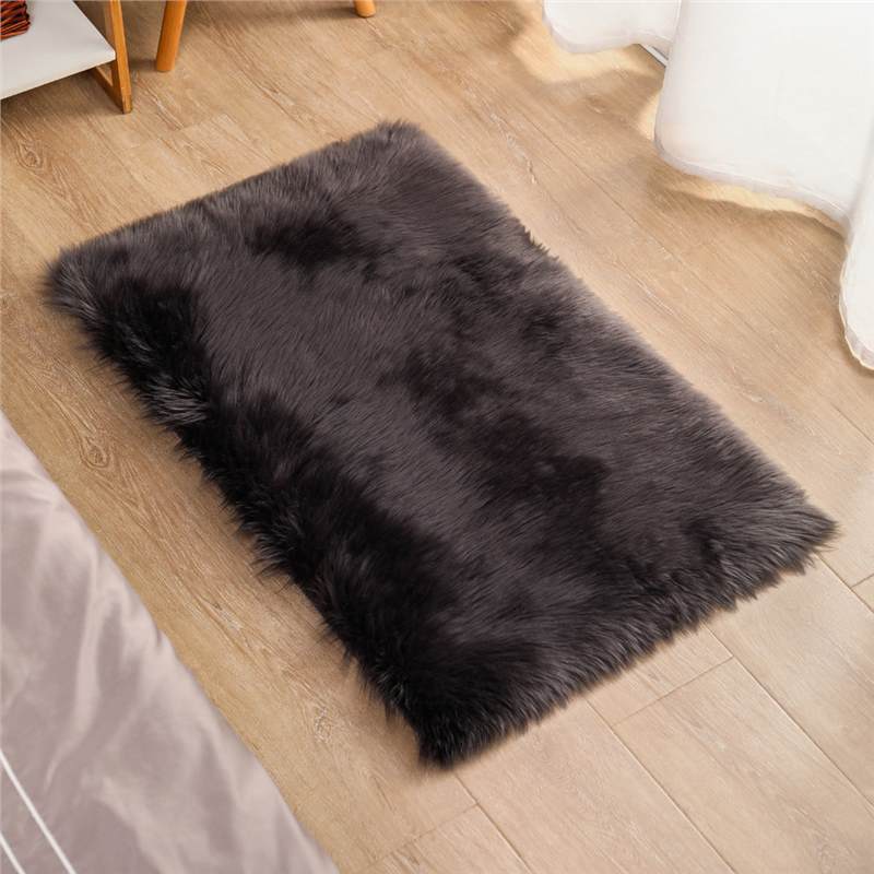 Nordicins sala de estar alfombra dormitorio adornos cama cama habitación de niña mesa de té negro red cama debajo de alfombra de peluche