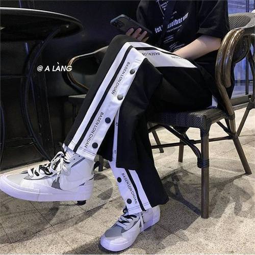 Women's and Men's Loose and Versatile Street Style Hip-Hop Vibe High Street Sports and Casual Pants, Couple Set