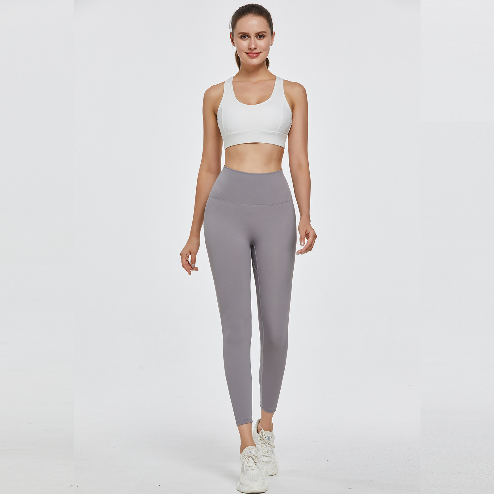 hip-lifting high-elastic High Waist tight solid color Yoga Pants (multicolor) NSFH126786