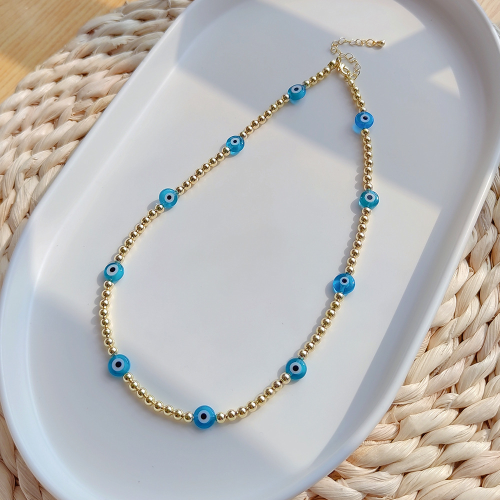 Fashion Eye Copper Knitting Necklace 1 Piece