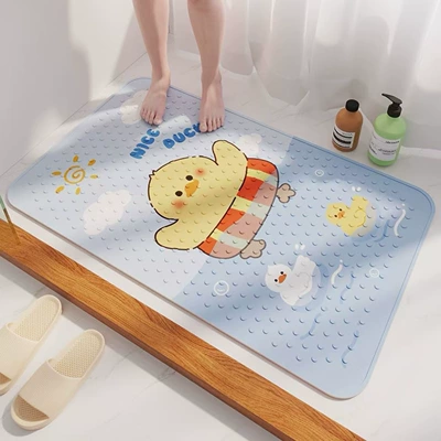 Avtomobil döşəmə paspasları – Toilet Bathroom Floor Mat - duck-duck-swimming-no-30-3565cmanti-slip-and-safe-bathing