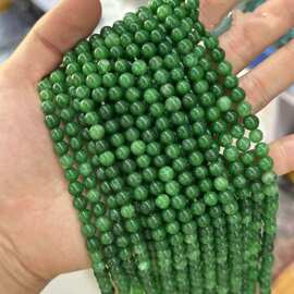 甘青色飘花玉髓diy圆珠散珠手工串珠优化天然石饰品配件工厂直销