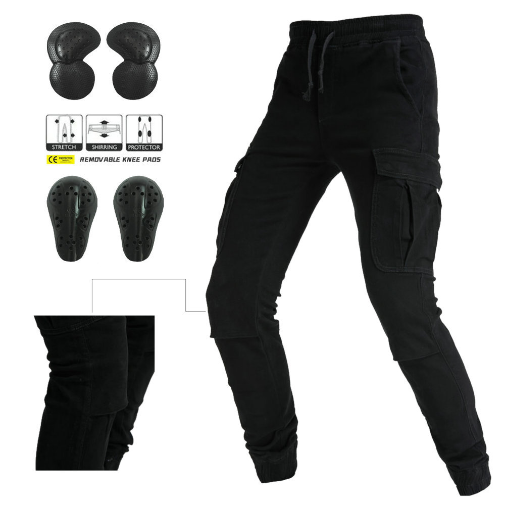 Loong biker motocicleta pantalones cuatro estaciones pantalones casuales multi-bolsa overoles motocicleta montar pantalones actualización equipo de protección