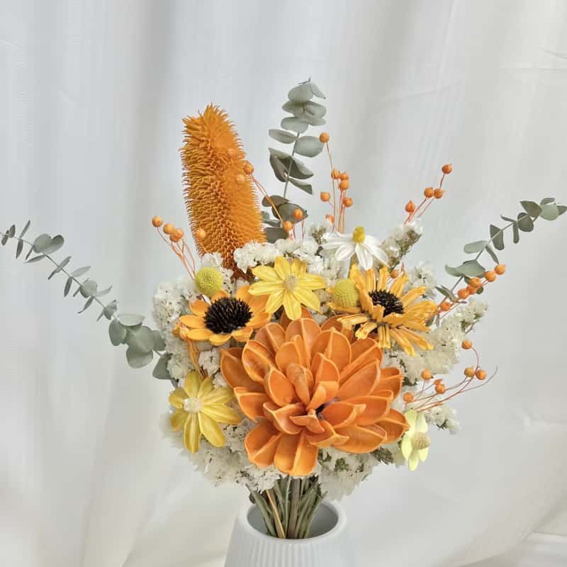 高级干花真花尤加利叶棉花花束diy芦苇轻奢客厅摆设装饰ins风摆件