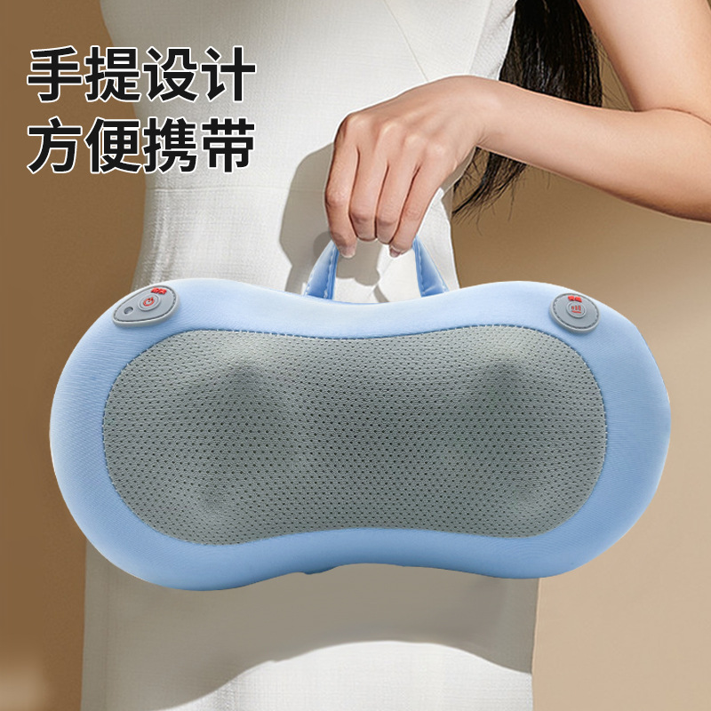 almohada de cacahuete recargable almohada de masaje para automóviles masajeador cervical multifuncional espalda doméstica inteligente masaje de cintura