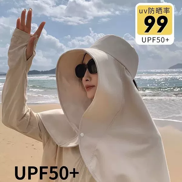 2025 summer new mask neck protection shawl sunscreen sun hat men's and women's UV protection cycling sun hat