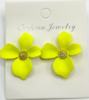 Fresh spray paint, fashionable earrings, European style, South Korea, flowered, bright catchy style, Korean style, wholesale