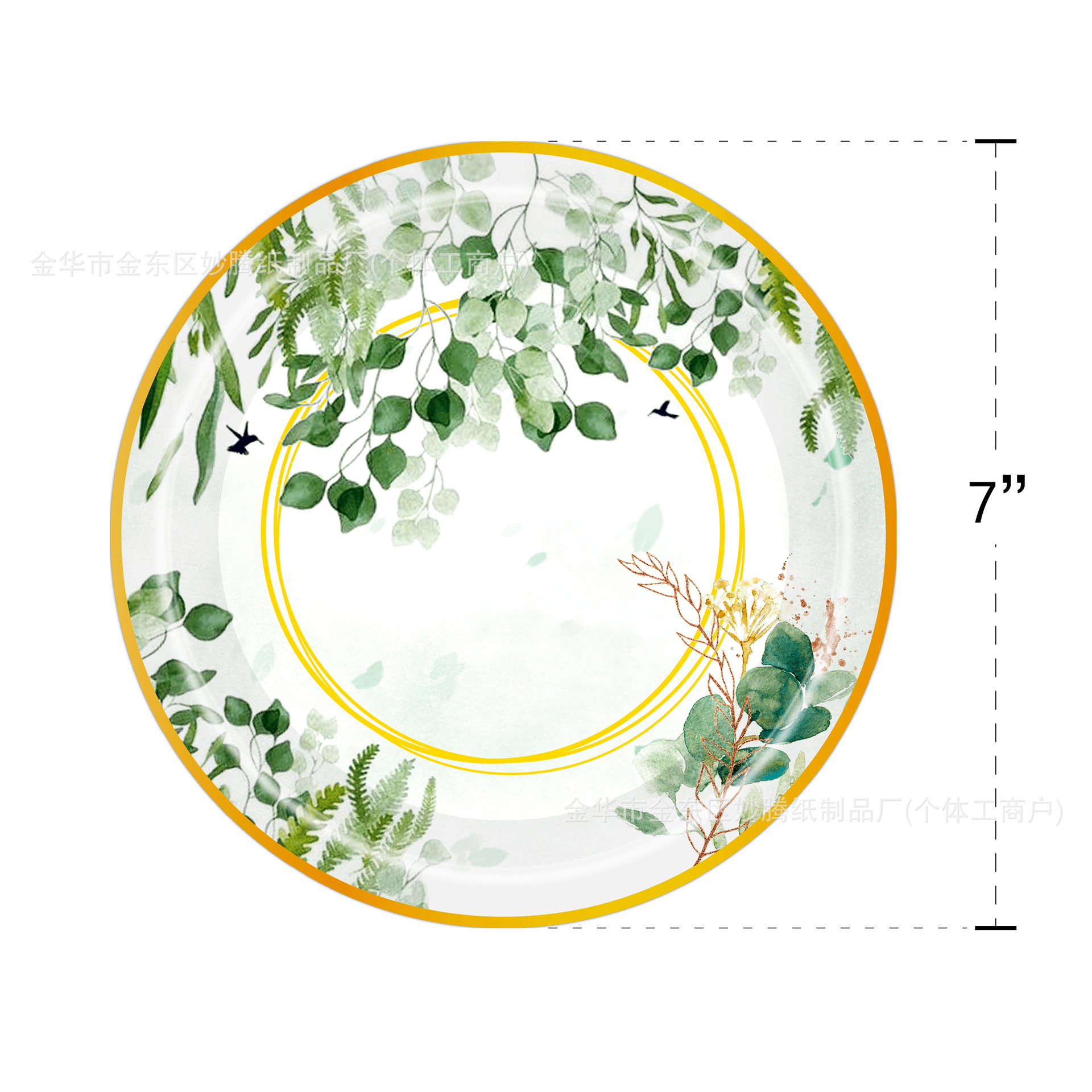 Ventas transfronterizas de hojas de eucalyptus desechables de platos de papel suministros de fiesta desechables set de cubiertos fábrica directa