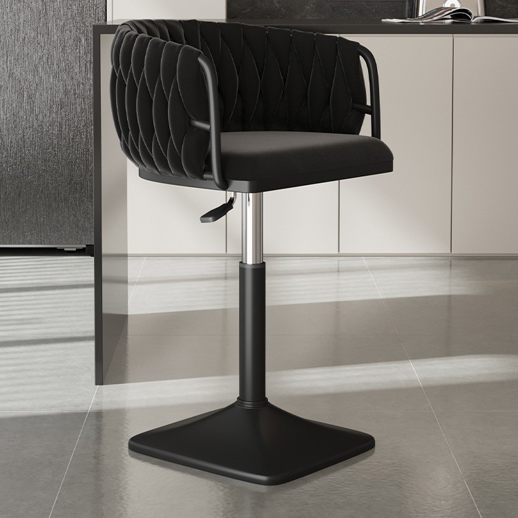 Silla de bar giratoria alta, silla de bar con envío gratuito, silla de bar de alta gama, delante, silla alta de moda, taburete de bar image 32