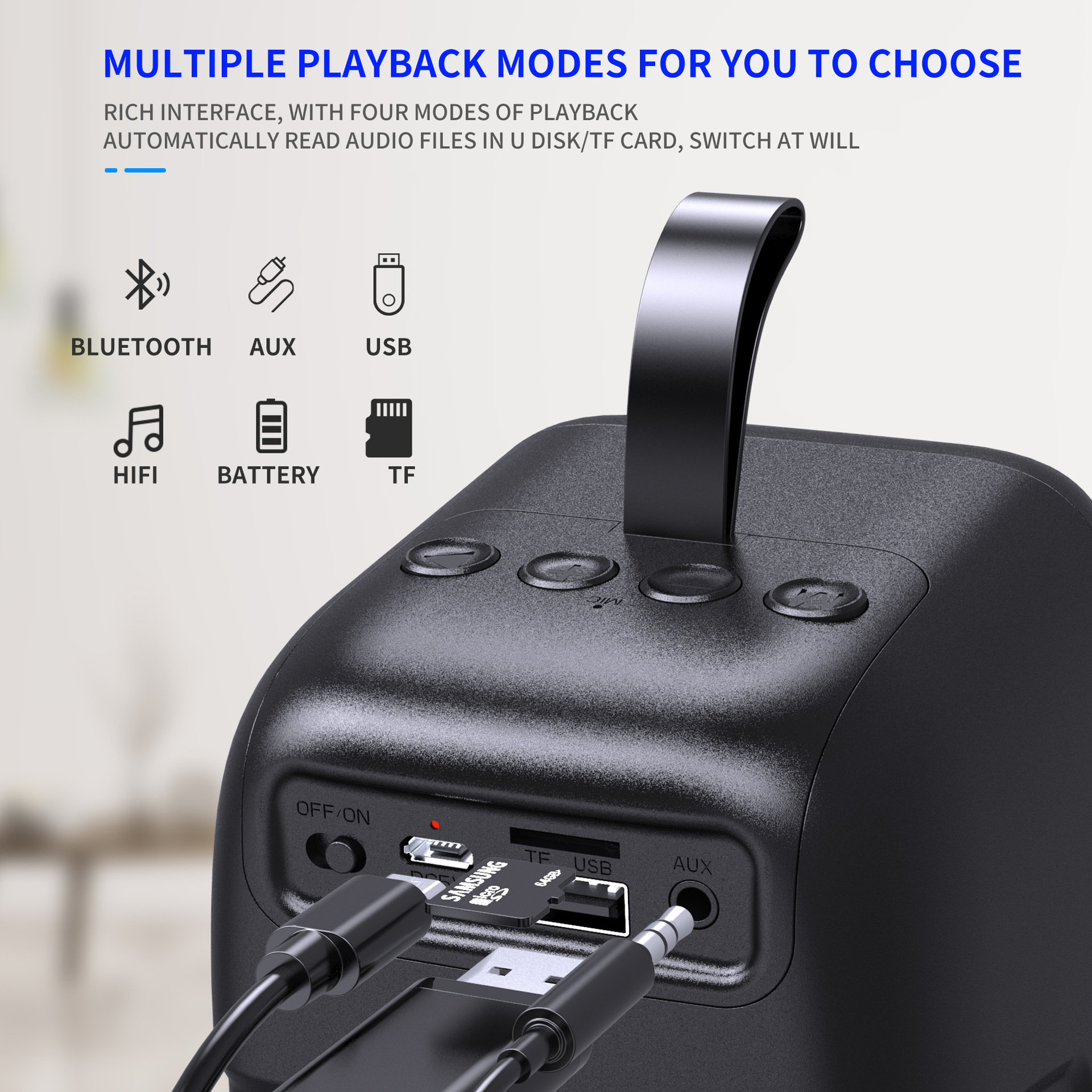 Q8 Mobile Bluetooth 5.0 Altoparlante wireless desktop Subwoofer integrato 2000mAh TWS_voghion.com