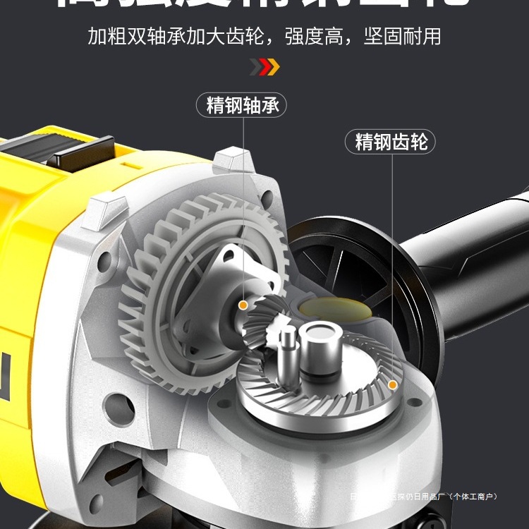 雷亚无刷角磨机锂电池抛光机切割机打磨充电式角向磨光机电动小型