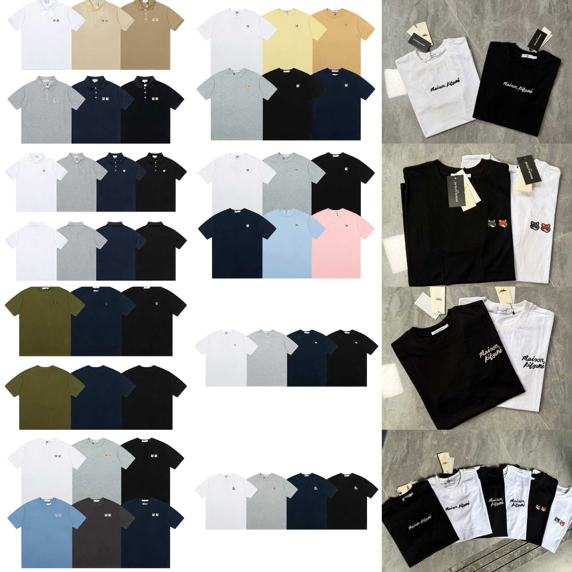 (Cross-border trading), classic cotton T-shirt with a round collar, with embroidery