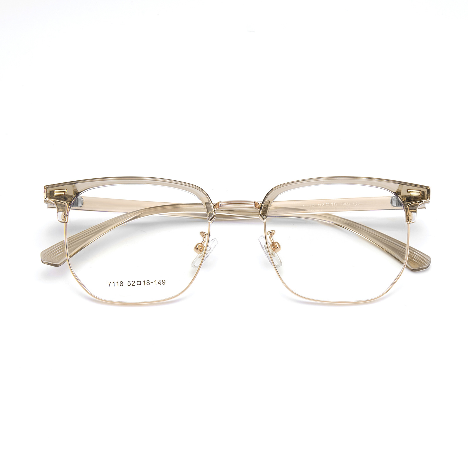 Temperamento a través de la red de té, marco de cejas rojo, aleación TR, marco de gafas sin maquillaje, flexible, sin sujetar, cara, aprobación de Danyang