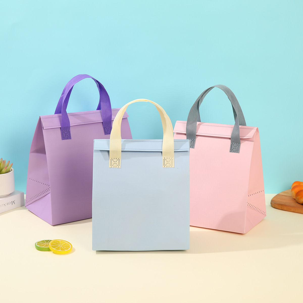 现货无纺布外卖手提袋奶茶餐饮保温保冷保鲜专用一次性铝箔保温袋