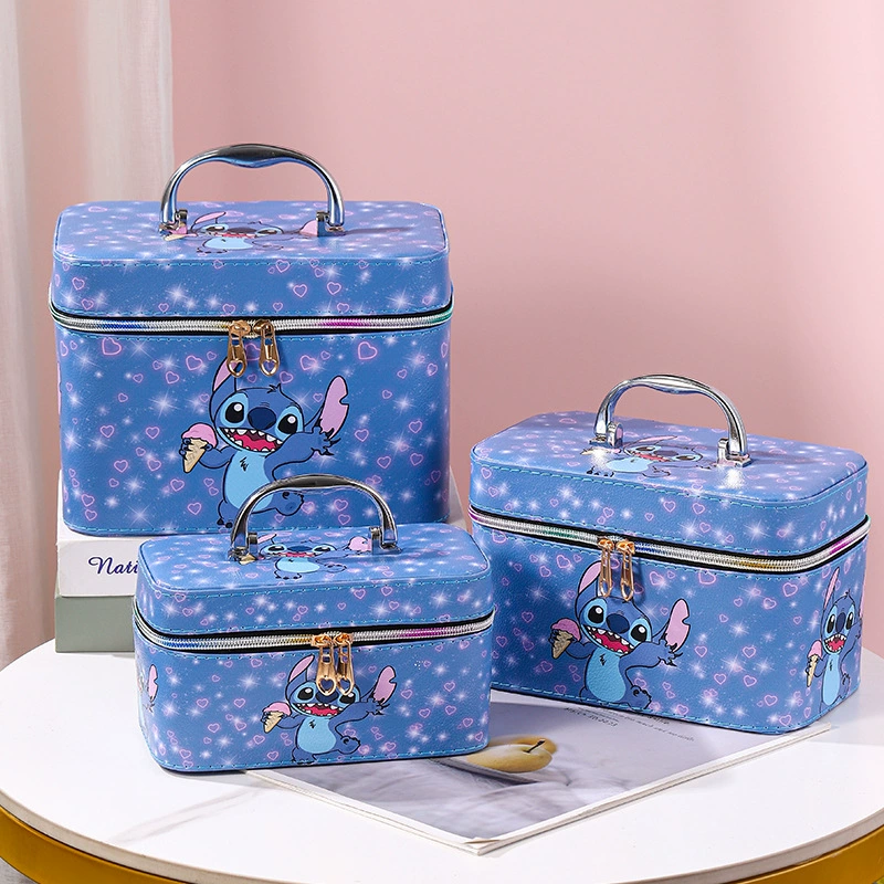 Capacious cosmetic bag, handheld universal mirror, portable storage system, high-quality style