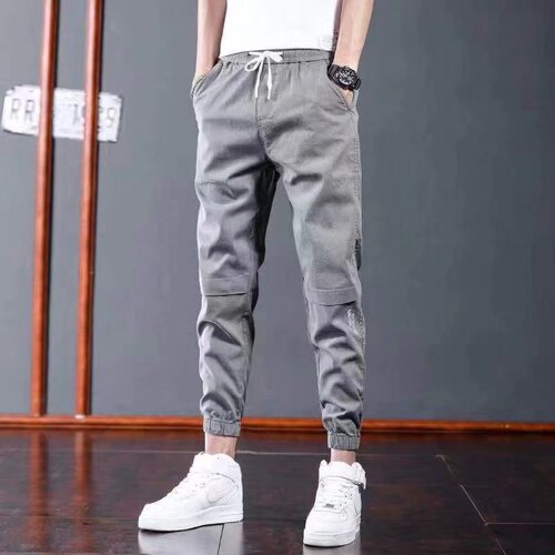 Overalls men's casual all-matching fashion brand sports 2025 new style nine-quarter legged pants loose