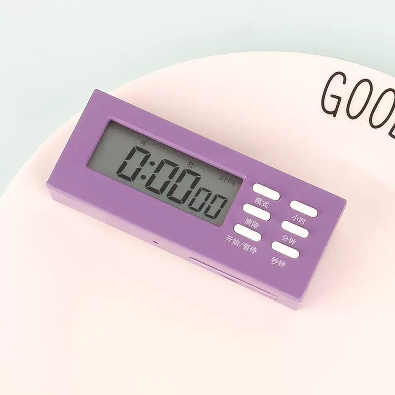 创意迷你计时器多功能电子钟厨房定时器简约大屏幕时钟学生闹钟