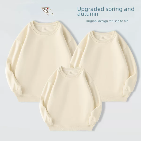 Wholesale solid color parent-child clothing net version sweater heavy men's and women's same loose casual jacket autumn and winter new children's sweater