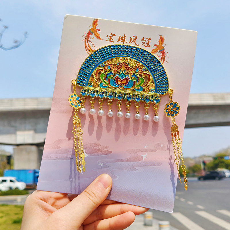 国潮文創金属鳳冠冷蔵庫貼り高級感中国風北京故宮都市観光地区記念品マグネット|undefined