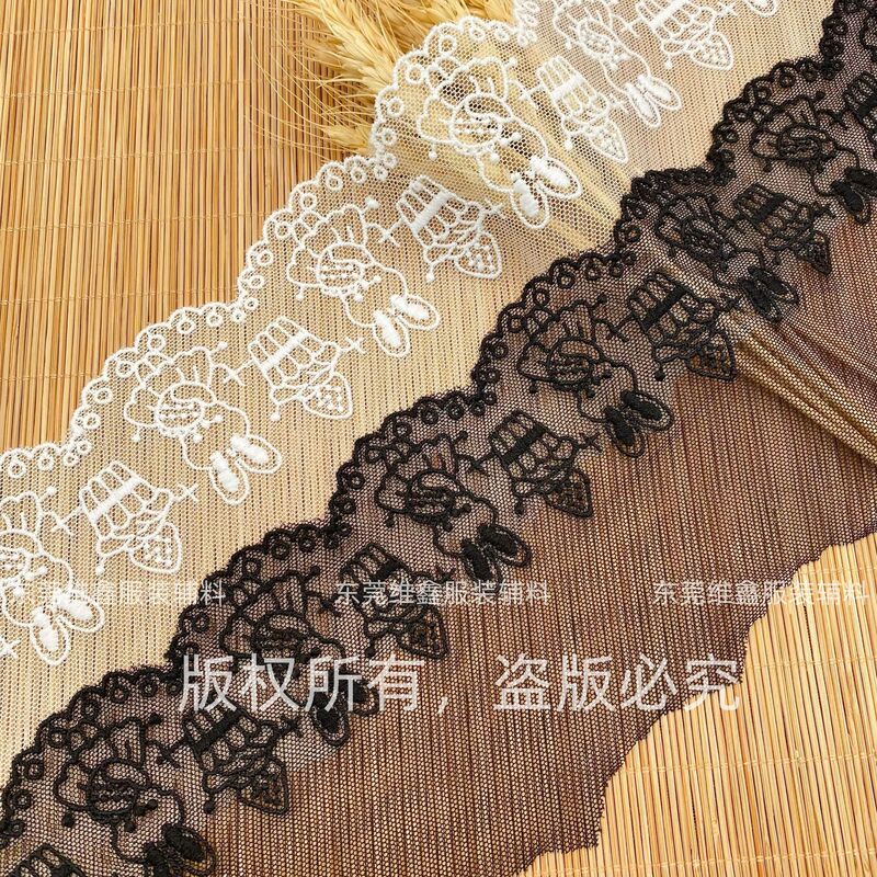Milk Silk Embroidery Mesh Lace, Cake and Rabbit Elements, Lolita Children's Clothing Lace Accessories, Cake Lace