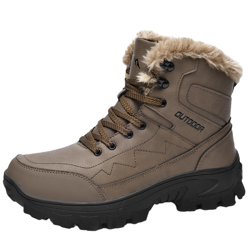 Botas de nieve de vello de invierno para hombres gruesas calientes impermeables al aire libre 46 alto 47 zapatos de algodón del noreste 48
