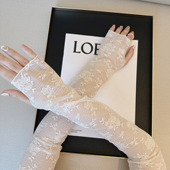 熱銷蕾絲洋氣知性高彈防曬袖套氣質百搭女夏開車戶外甜美冰袖新品