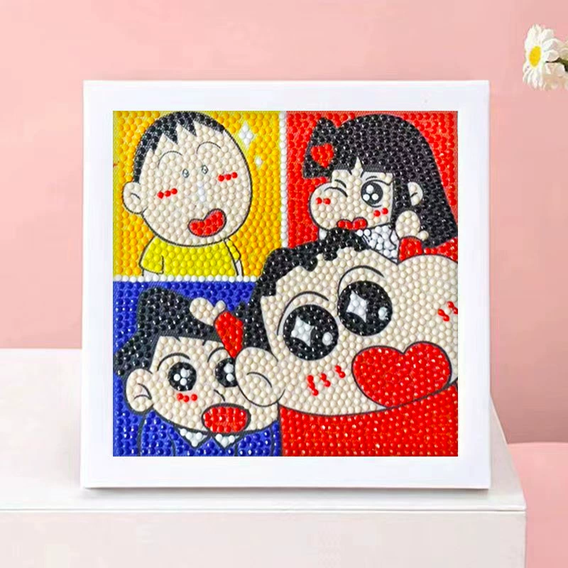 DIY-набор для алмазной мозаики 17×17 см, пластиковая рама, дизайн щенок, полный набор инструментов для кладки