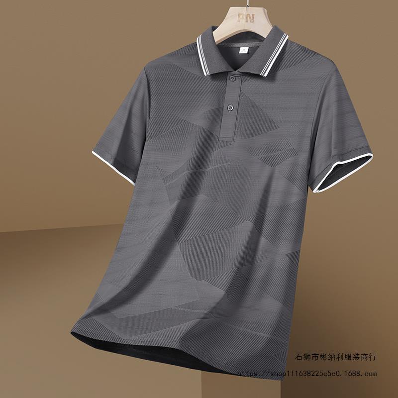 Camiseta de polo de hielo camiseta deportiva de verano hombre camiseta suelta transpirable de mangas cortas fabricantes de ropa de hombre un cabello