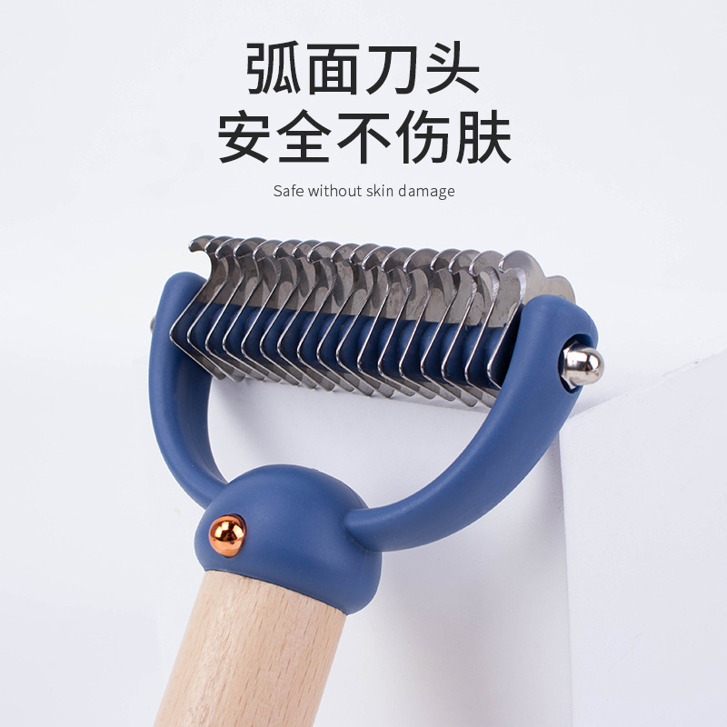 Nudo de mascota peine gato autolimpiante aguja peine flotante pelo nudo abierto gato y perro belleza peine removedor de pelo suministros para mascotas