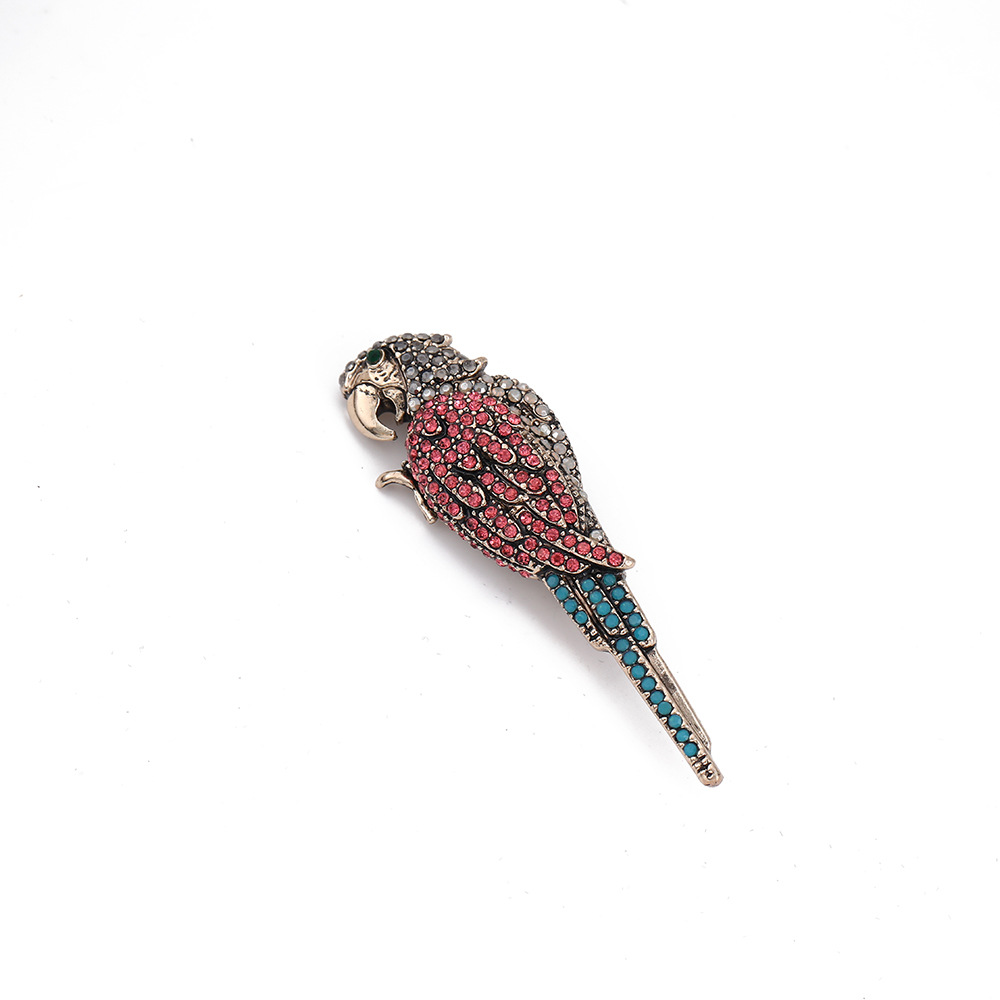 Eco-Friendly Alloy Enamel Animal Brooches: Bird, Beetle, Frog Brooches, High-End Diamond-Encrusted New Models, Cross-Border Brooch Wholesale