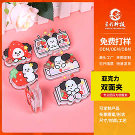 亚克力PP夹定制明星动漫卡通夹子diy便签夹照片夹手帐定做小夹子