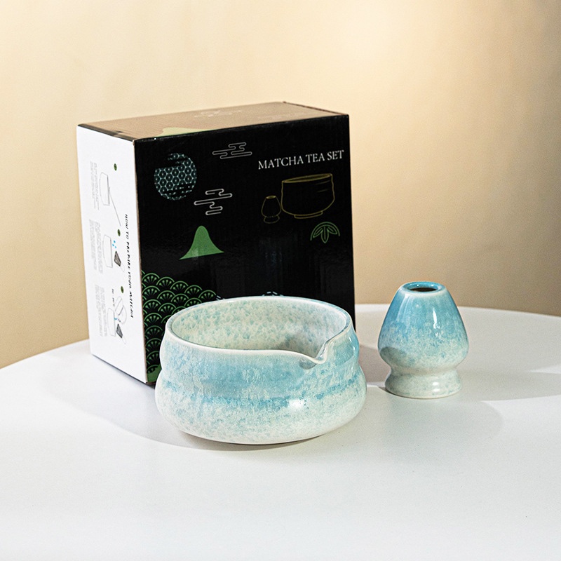 Amazon 和風抹茶ボウル 注ぎ口付き 陶器製茶器アクセサリー 茶筅スタンドセット 和風茶道 クロスボーダー限定|undefined