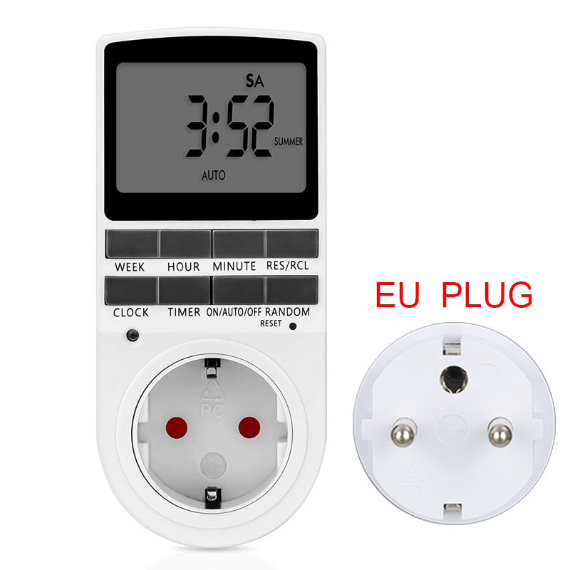 厂家直销欧式德法通用插头大屏幕定时插座 定时器插座 Timer