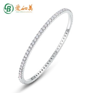European and American fashion cultivation drill bracelet trendy wind PT950 platinum full inlaid bracelet high sense jewelry wholesale