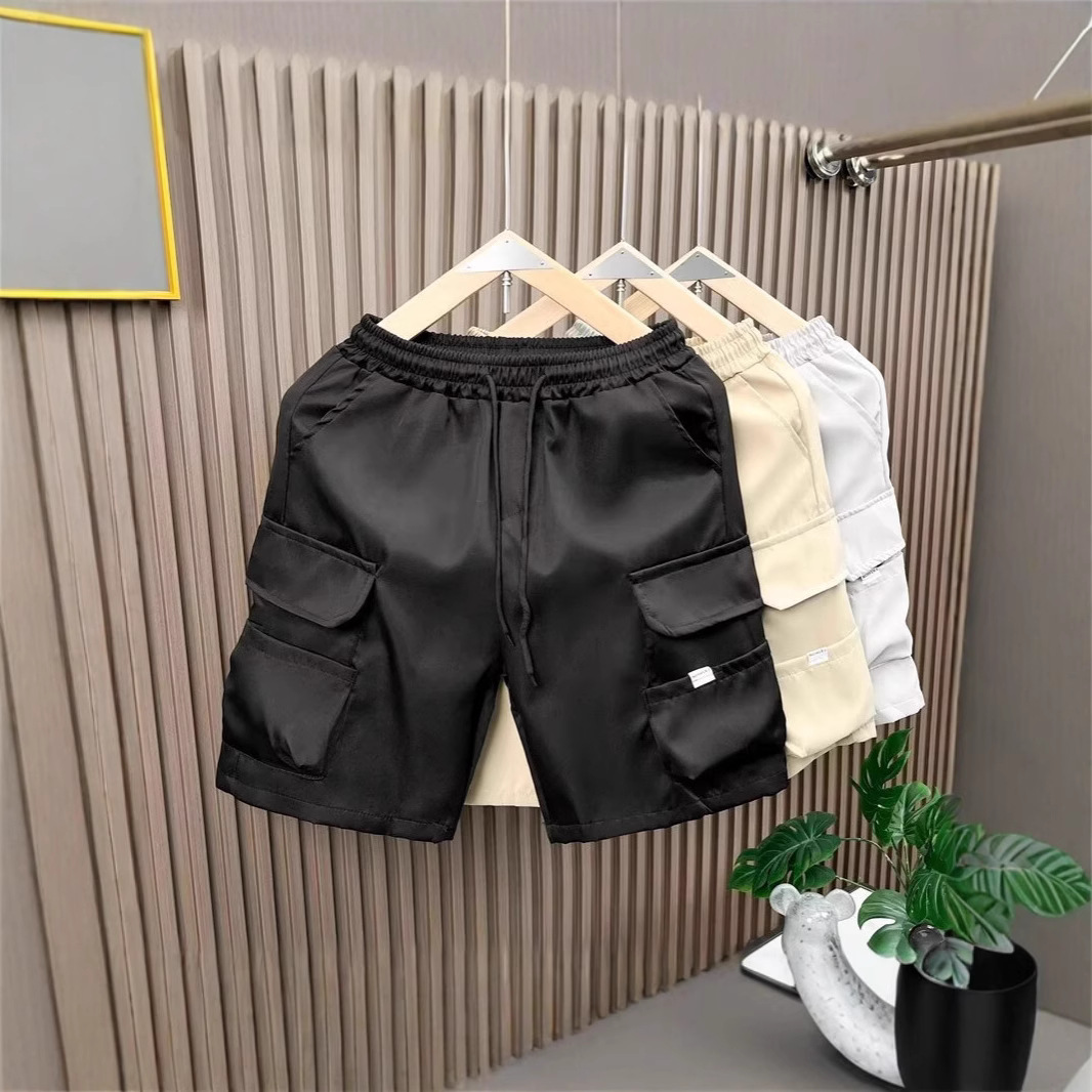 American-Style Cargo Shorts Summer Multi-Pocket Loose Casual Sports Knee-Length Shorts Men's Fashion Durable Straight Pants