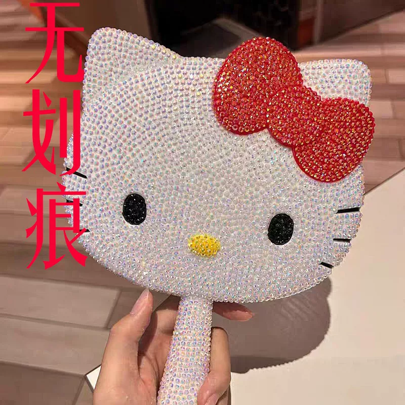(Cross-border trading), sanrio, Hello Kitty, hello kitty, handheld mirror, cat, DIY