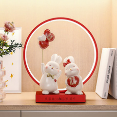 結婚禮物擺件新婚送新人朋友臥室客廳婚房布置裝飾品情侶訂婚禮品